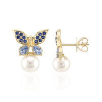 Pendientes en oro con Perla de Akoya (Michelle Albala)