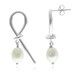Pendientes en plata con Perla blanca Freshwater (Joias do Paraíso)