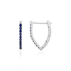 Pendientes en oro con Zafiro azul