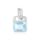Colgante en plata con Topacio azul cielo