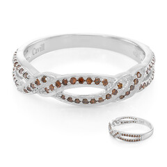 Anillo en plata con Diamante fantasía