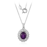 Collar en plata con Amatista de Zambia