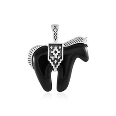 Colgante en plata con Ágata negro (Desert Chic)