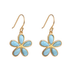 Pendientes en plata con Larimar