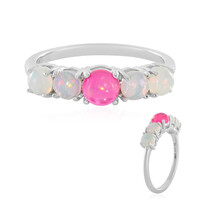 Anillo en plata con Ópalo rosa de Etiopía