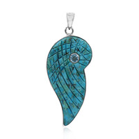 Colgante en plata con Turquesa azul del Mohave Kingman (Art of Nature)