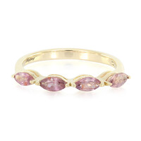 Anillo en oro con Zafiro Padparascha no calentado