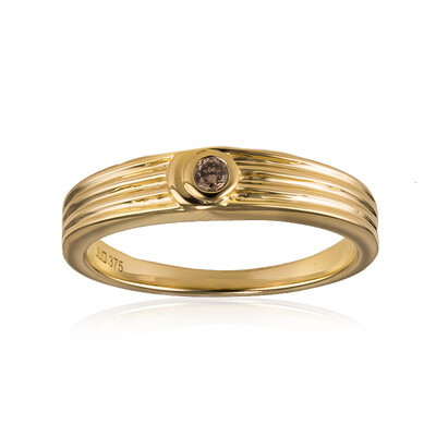 Anillo en oro con Diamante champán SI1