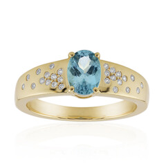 Anillo en oro con Turmalina tono petróleo (Mark Kaufman)