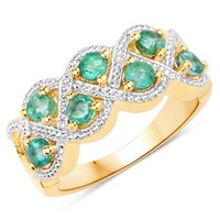 Anillo en plata con Esmeralda de Zambia
