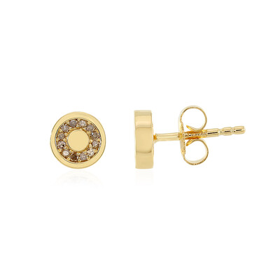 Pendientes en plata con Diamante chocolate I3