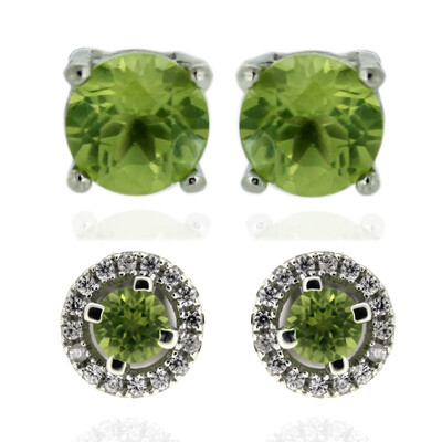 Pendientes en plata con Peridoto