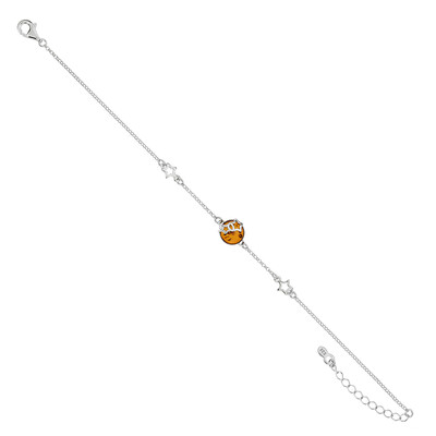 Brazalete en plata con Ámbar báltico (dagen)