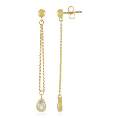 Pendientes en plata con Topacio blanco