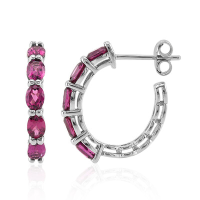 Pendientes en plata con Rodolita