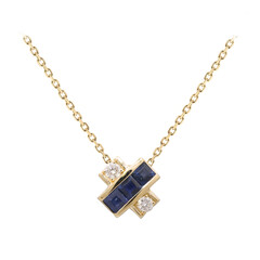 Collar en oro con Zafiro azul Ceylon (CIRARI)