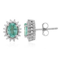 Pendientes en plata con Apatita azul