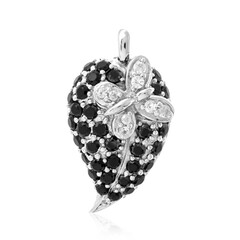Colgante en plata con Espinela negra