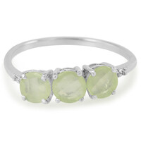 Anillo en plata con Prehnita