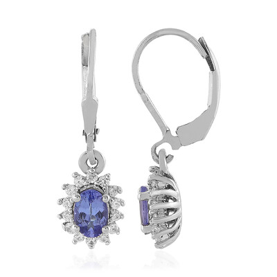 Pendientes en plata con Tanzanita