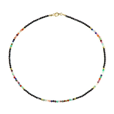 Collar en plata con Espinela negra