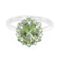 Anillo en plata con Topacio Kiwi
