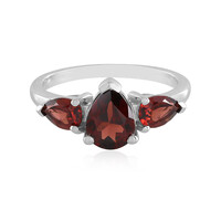 Anillo en plata con Granate de la India