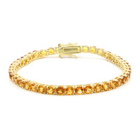 Brazalete en plata con Citrino de Madeira