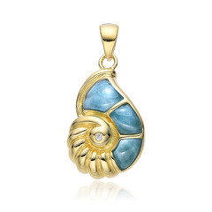 Colgante en plata con Larimar