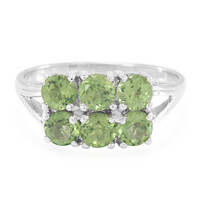 Anillo en plata con Apatita de Rusia
