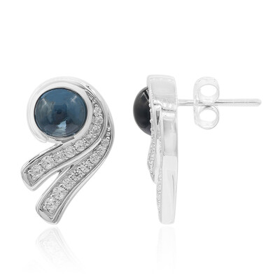 Pendientes en plata con Topacio azul de Londres (Remy Rotenier)