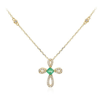 Collar en oro con Esmeralda de Zambia AAA (CIRARI)