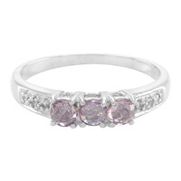 Anillo en plata con Zafiro rosado