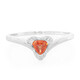 Anillo en plata con Zafiro Padparadscha