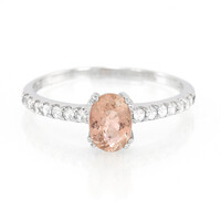 Anillo en plata con Turmalina cuprífera