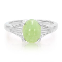 Anillo en plata con Crisoprasa imperial