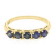Anillo en plata con Zafiro azul birmano