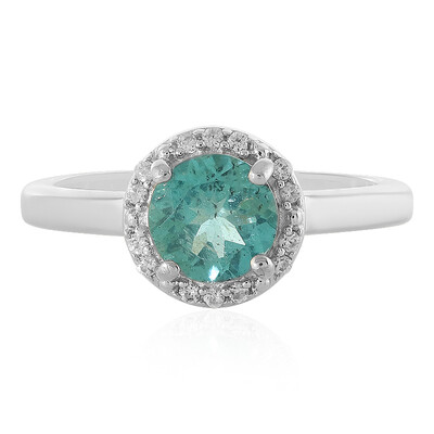 Anillo en plata con Apatita azul
