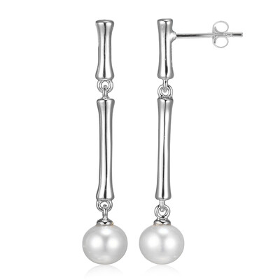 Pendientes en plata con Perla Freshwater