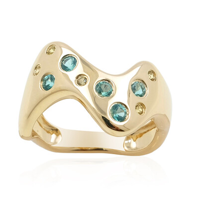 Anillo en oro con Esmeralda de Zambia AAA (de Melo)