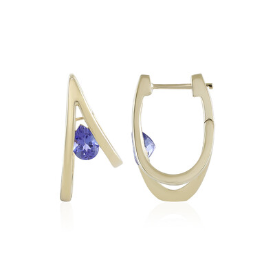Pendientes en oro con Tanzanita AAA (de Melo)
