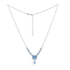 Collar en plata con Calcedonia azul