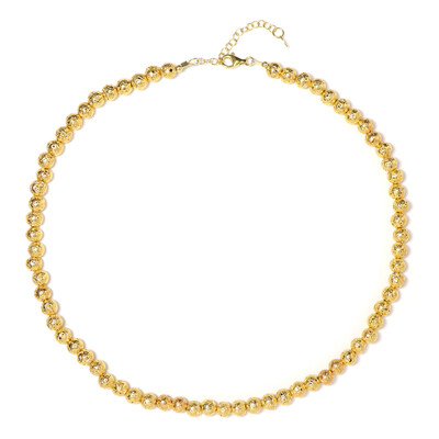 Collar en plata con Perla de lava dorada