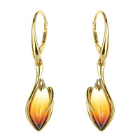 Pendientes en plata con Ámbar báltico