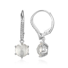 Pendientes en plata con Topacio blanco