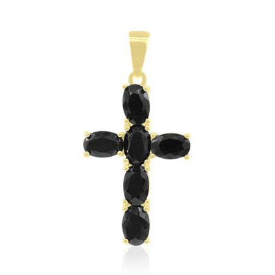 Colgante en plata con Zafiro negro
