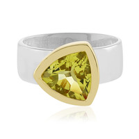 Anillo en plata con Quarzo limón