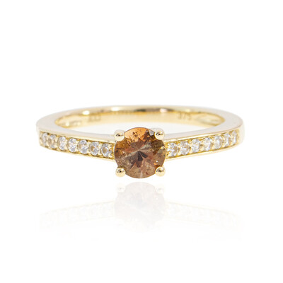 Anillo en oro con Andalucita