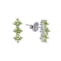 Pendientes en plata con Peridoto de cachemira