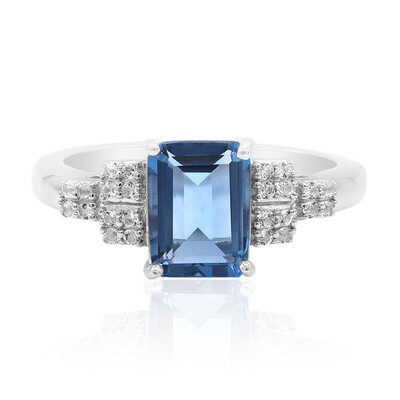 Anillo en plata con Fluorita de color cambiante